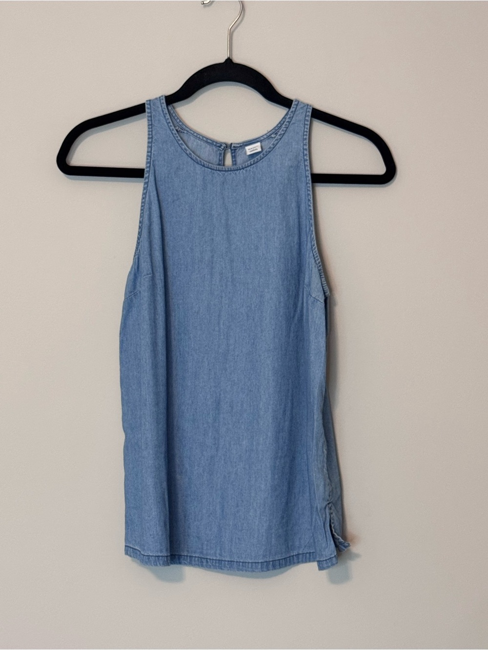 Old Navy Blue Chambray Sleeveless Tunic Tank Top Small
